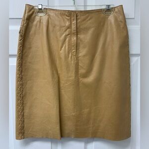 Express tan leather skirt sz 5/6